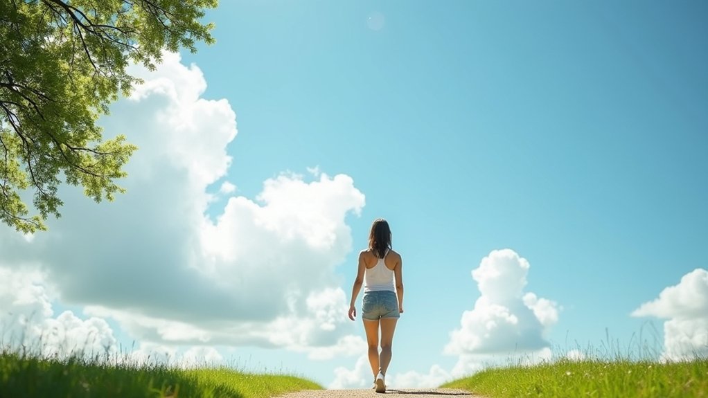 cloud watching while walking