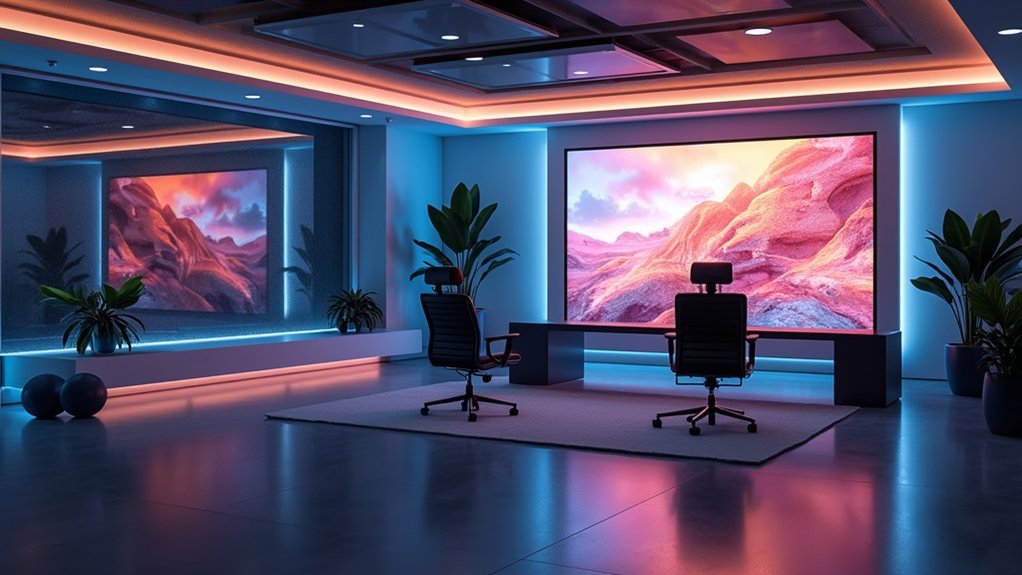 professional virtual workspace lighting